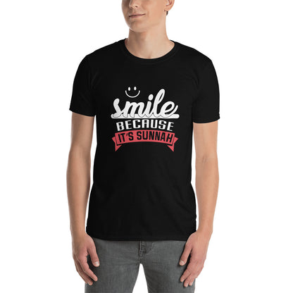 Smile Because its Sunnah Short-Sleeve Islamic T-Shirt - 100% cotton